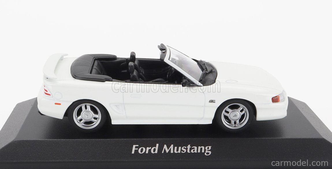 Miniature Minichamps 1/43 - Ford Mustang Cabriolet Bleue De 1994, état Neuf Avec Boîte