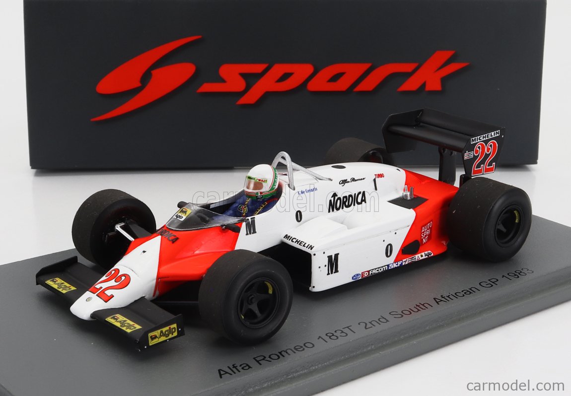 Spark S8806 Alfa Romeo 183T #22 GP Sudafrica 1983 – De Cesaris