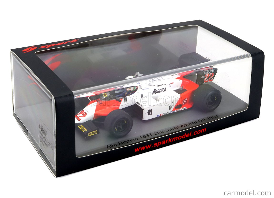 SPARK-MODEL S8806 Scala 1/43 | ALFA ROMEO F1 183T N 22 2nd SUD AFRICAN ...