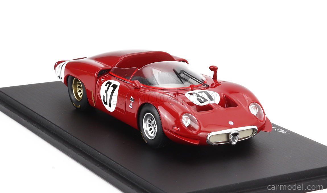 Maquette 1:43 Alfa Romeo 33.2 #37 - 24H Le Mans 1968 - Marque BEST - Neuf