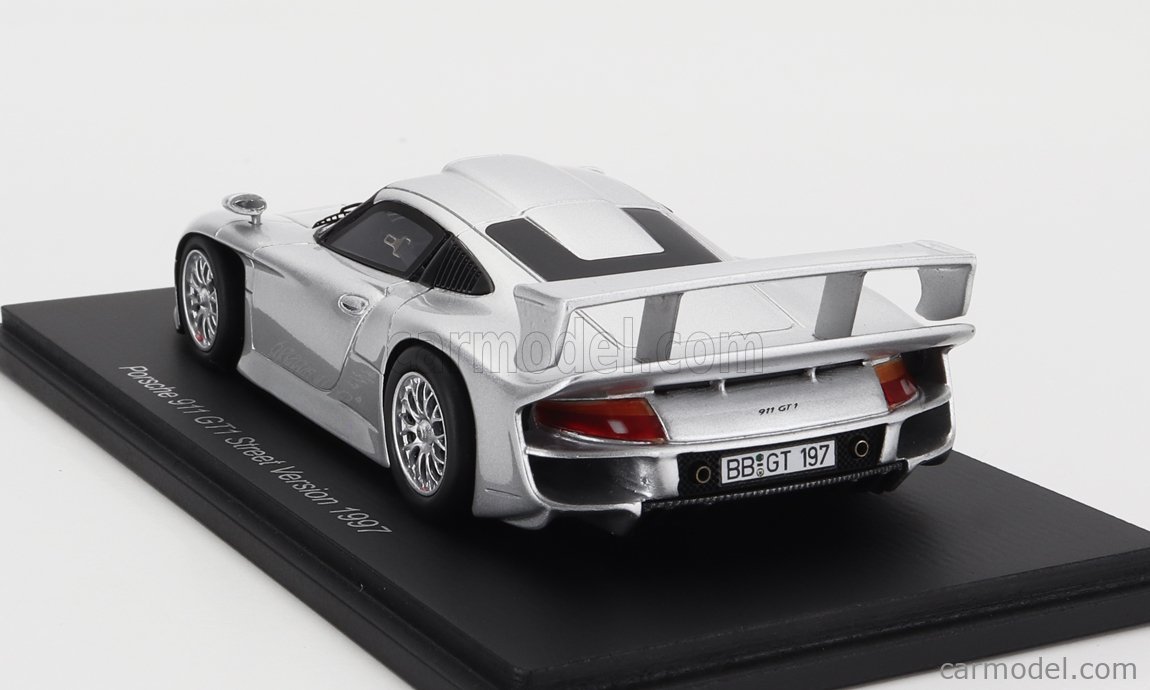 SPARK-MODEL S5994 Masstab: 1/43 | PORSCHE 911 GT1 VERSION 1997 SILVER