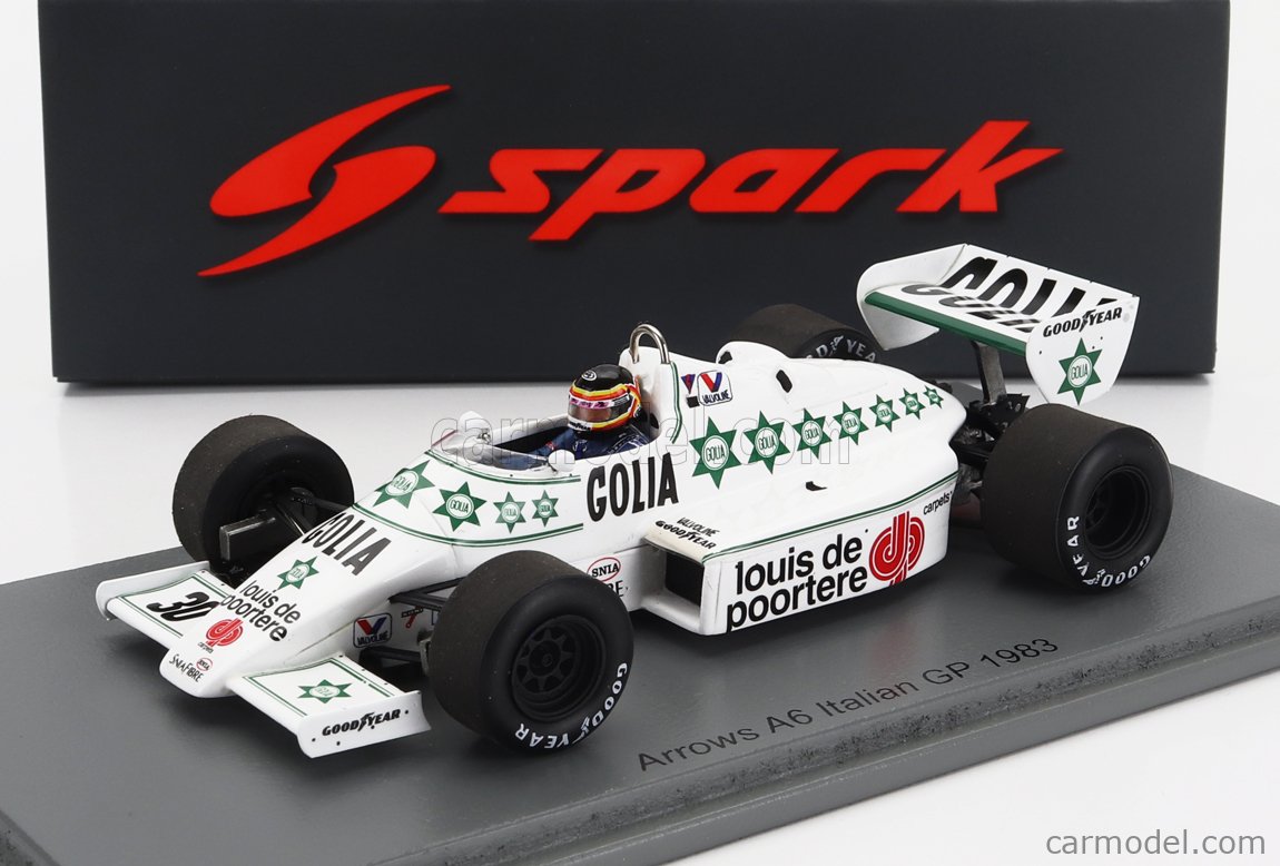 Miniature Spark Arrows A6 N°30 GP Monaco 1983 - Chico Serra - Échelle 1/43 - Neuve