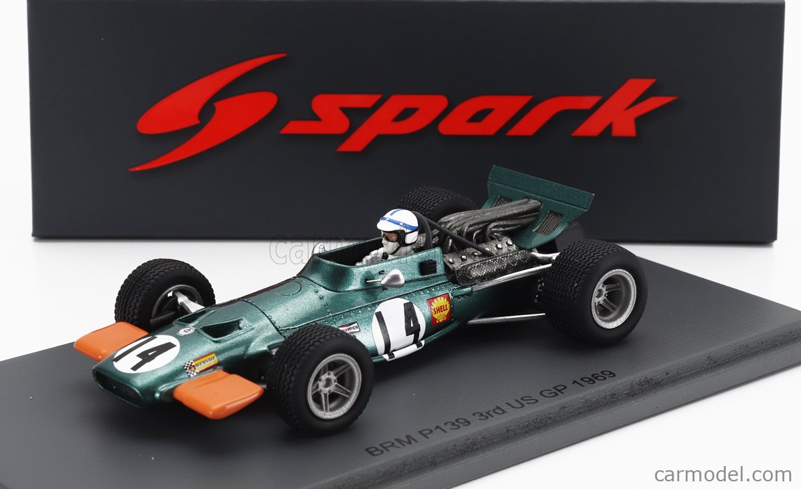 Spark S2343 BRM P139 N°14 – John Surtees GP Grande Bretagne 1969 – Modèle Réduit Résine 1/43 – Prévente