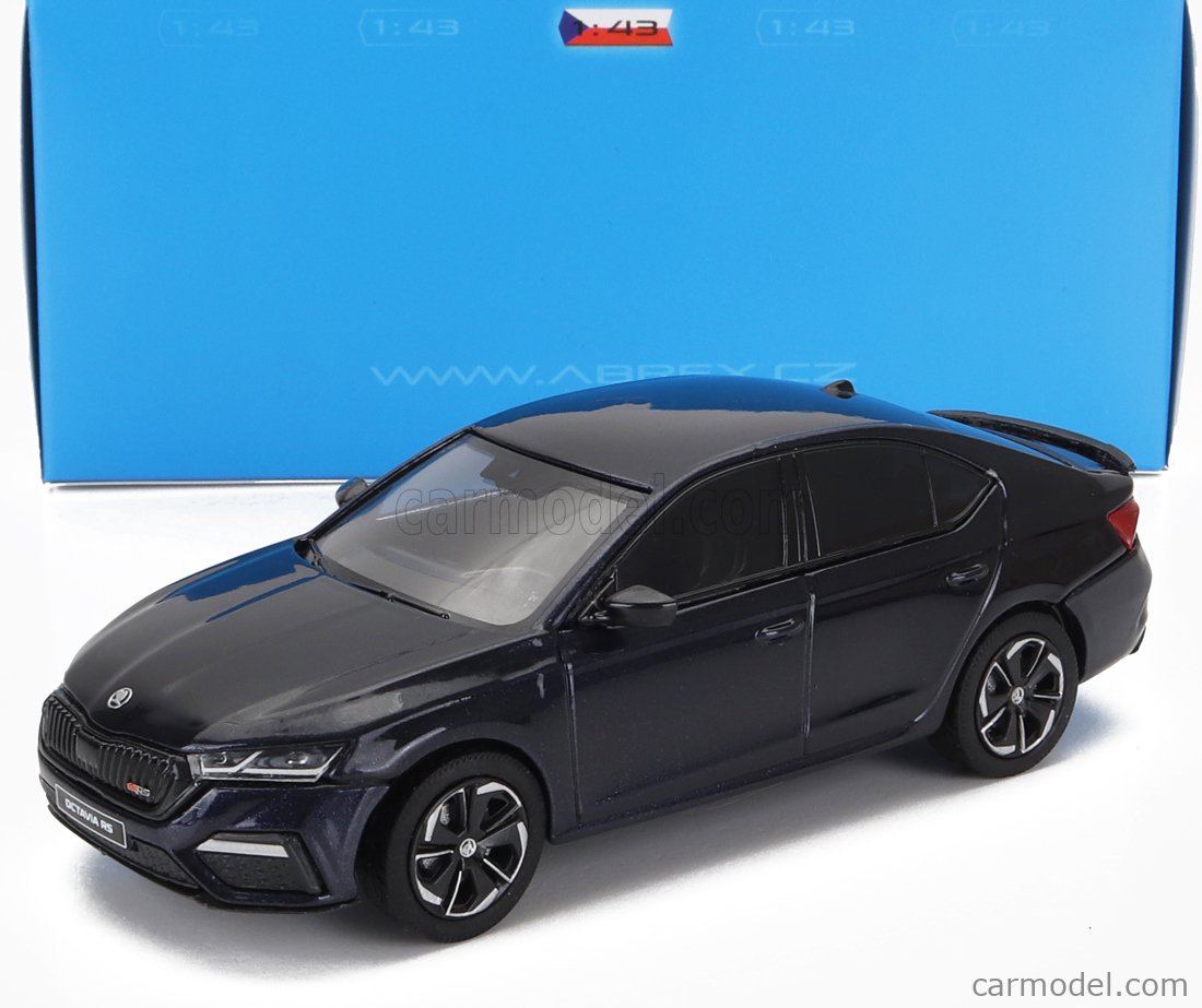 Miniature Skoda Octavia IV RS 2020 – Bleu Clair – Échelle 1/43 – Abrex