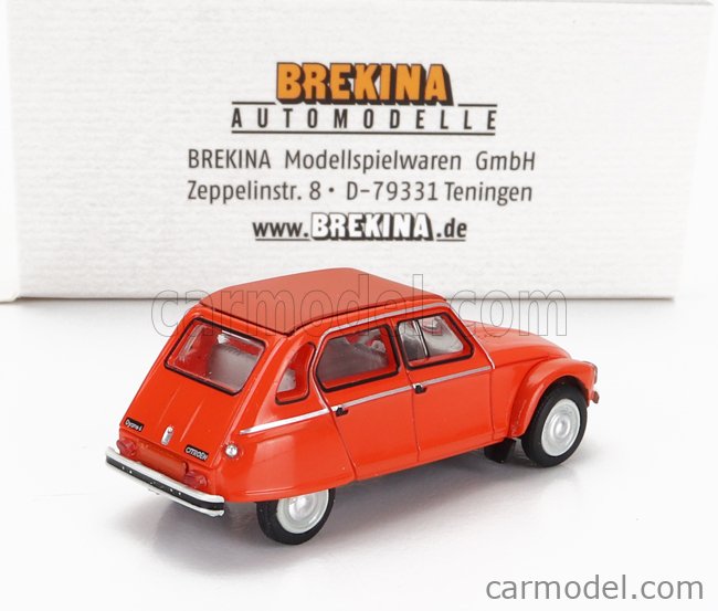 Miniature Voiture Citroën Dyane 1976 - Échelle 1/87 Brekina - Modèle ABS Monté, Neuf En Boîte