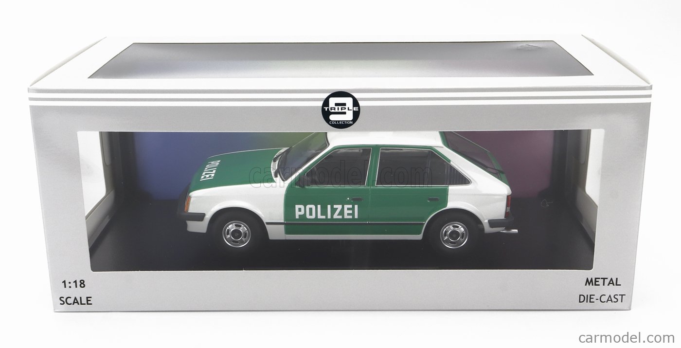 TRIPLE9 T9-1800425 Scale 1/18 | OPEL KADETT D POLIZEI POLICE 1984 WHITE ...