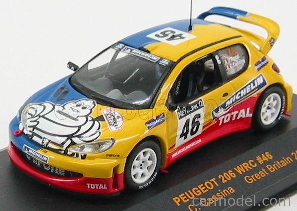 Peugeot 206 WRC – Rallye Grande-Bretagne 2002 – Valentino Rossi – IXO 1/43 RAM093