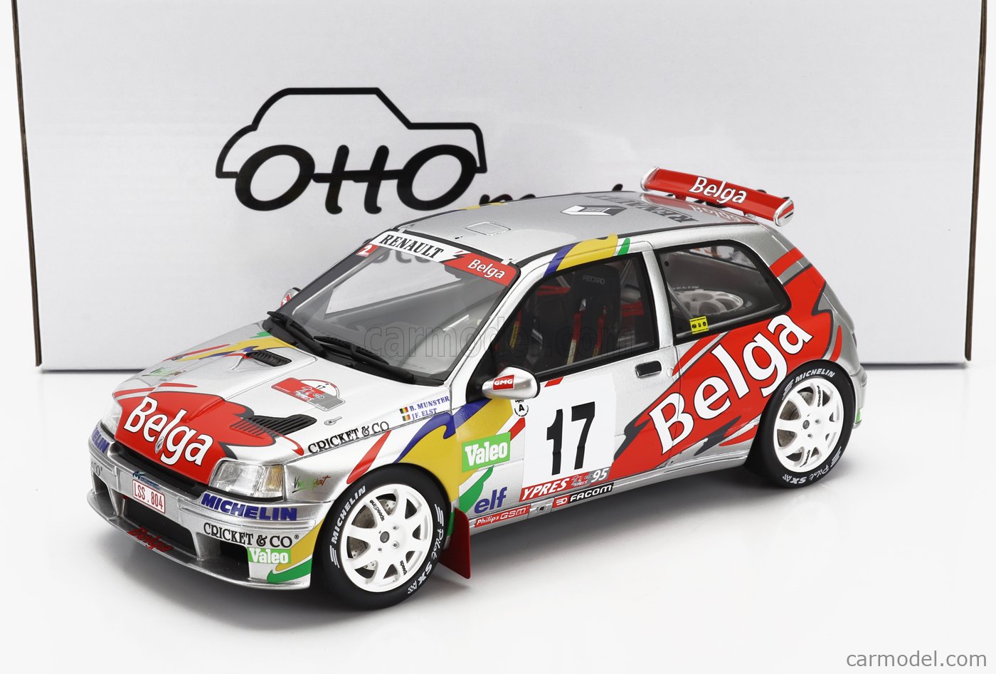 Décalcomanies 1/18 Renault Clio Munster Boucles De Spa 1995 - Rallye - Réf. 2301