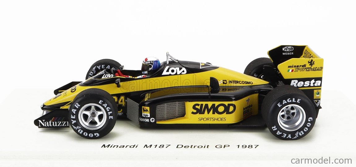 質重視1/43 MINARDI M187 デトロイト　GP 1987 アレッサンドロ　ナニーニ　ミナルディ レーシングカー