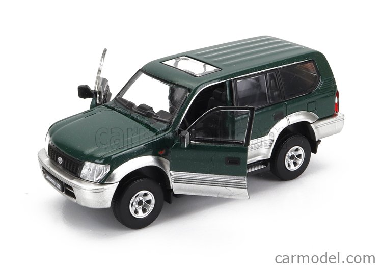 BM-CREATIONS BM64B0353LHD Scale 1/64 | TOYOTA LAND CRUISER LC95 2008 GREEN  SILVER