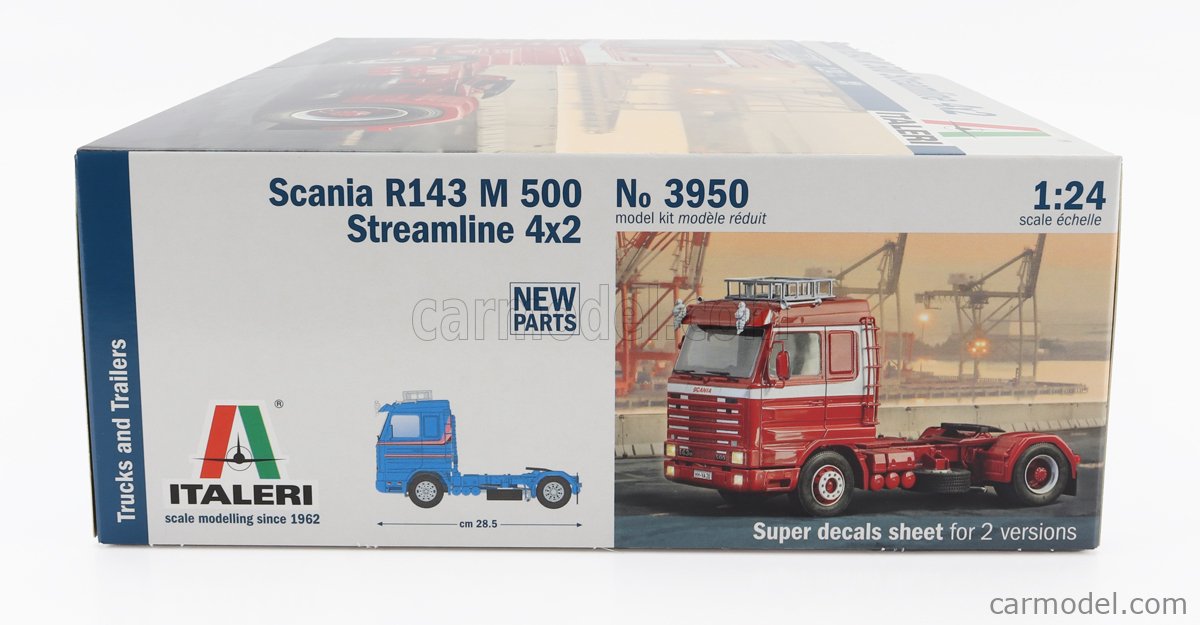 ITALERI 3950 1:24 Scania 143M 500 Streamline 4x2 - Kit Maquette Camion à Monter