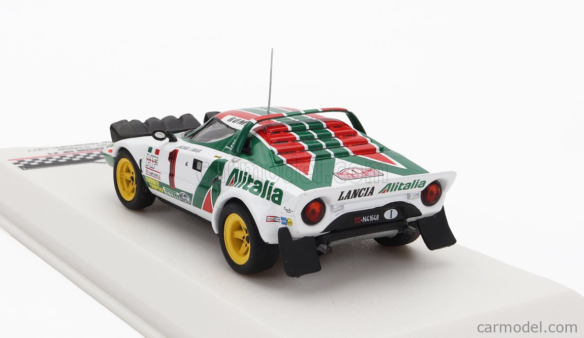 LANCIA - STRATOS HF TEAM ALITALIA (night version) N 1 WINNER RALLY  MONTECARLO 1977 WITH FIGURE SANDRO MUNARI - SILVIO MAIGA