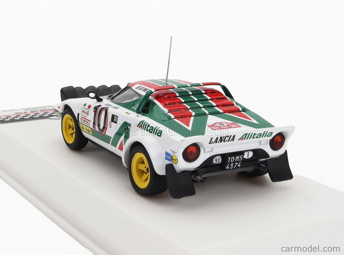 LANCIA - STRATOS HF TEAM ALITALIA (night version) N 10 WINNER RALLY  MONTECARLO 1976 WITH FIGURE SANDRO MUNARI - SILVIO MAIGA