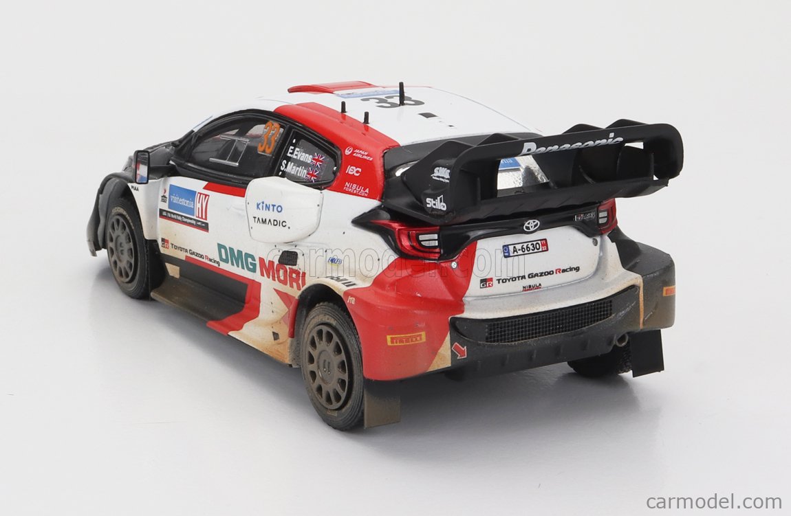 1:43 IXO Toyota Yaris Gr Rally1 #33 - Rallye Estland 2022, Pilotes Evans/Martin