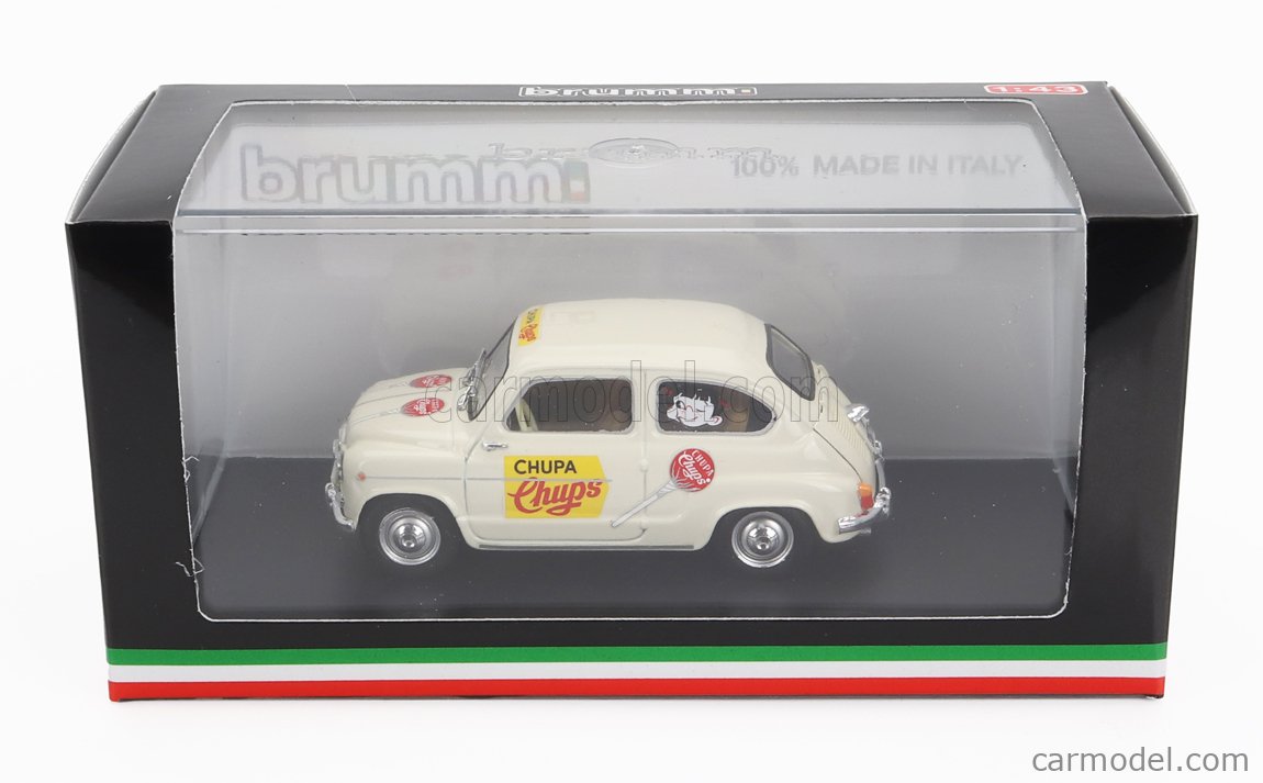 【500個限定】BRUMM製 1/43 FIAT　600D　1960　カタログ付 Brumm 1:43 Fiat 600D year 1963 Italian election propaganda