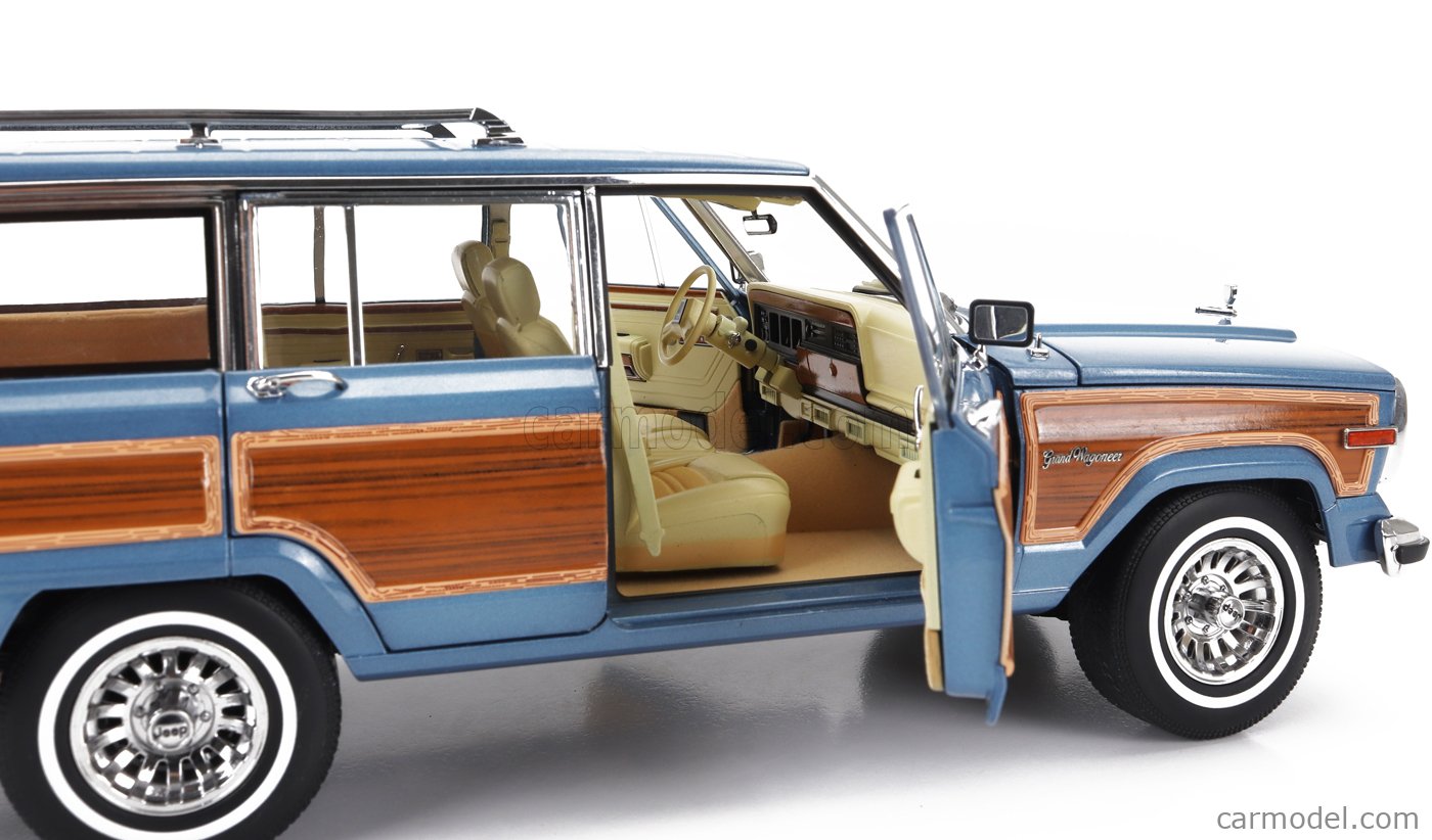 Jeep Grand Wagoneer 1989 Bleu Métallique 1/18