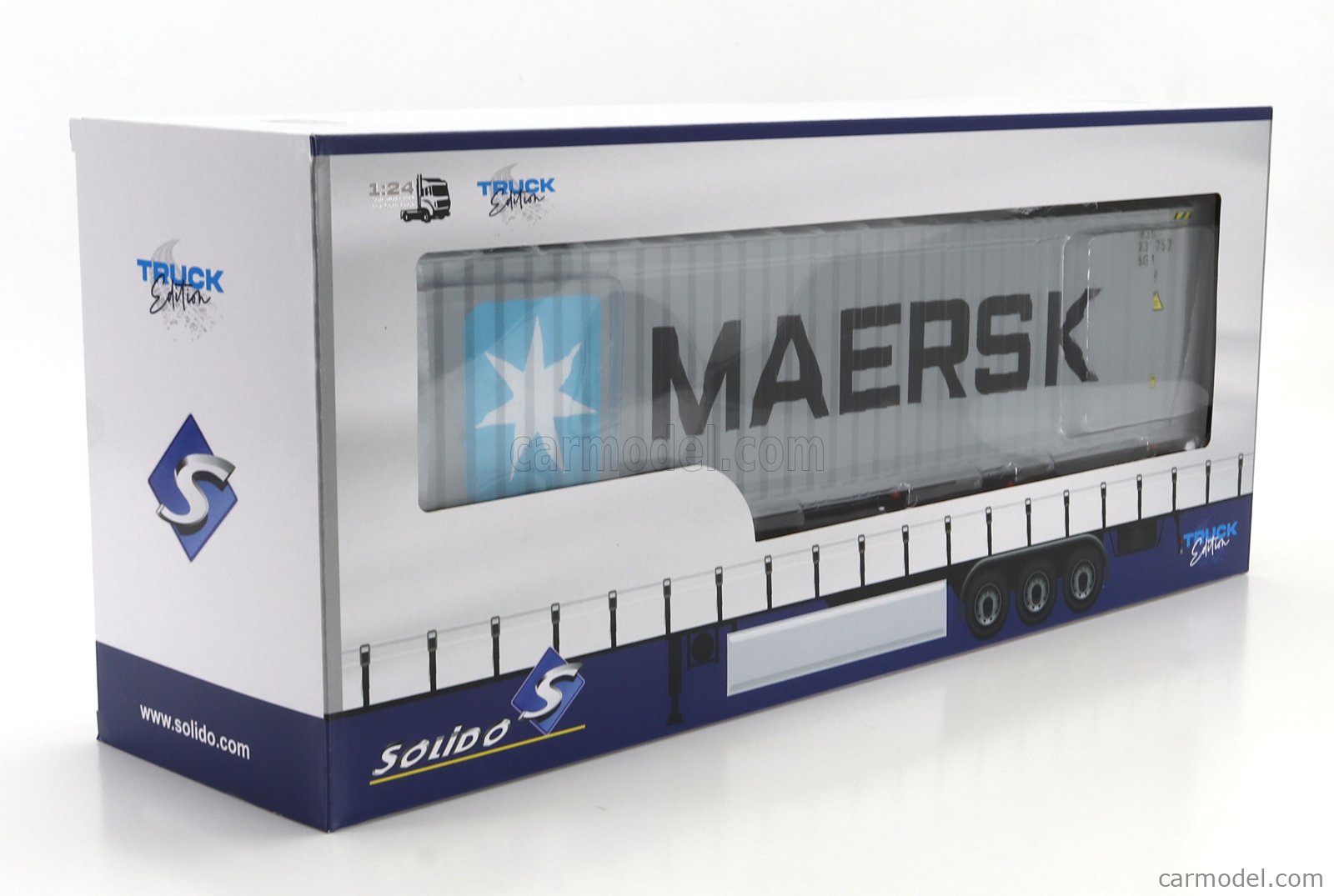 CONTAINER REMORQUE MAERSK Grise Modèle Réduit 1:24 Solido EUR 72,92