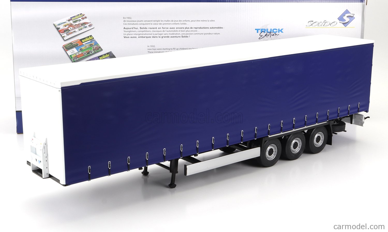Remorque Transport Trailer Solido 1/24 - Métal Monté, Emballage D'origine, Neuf