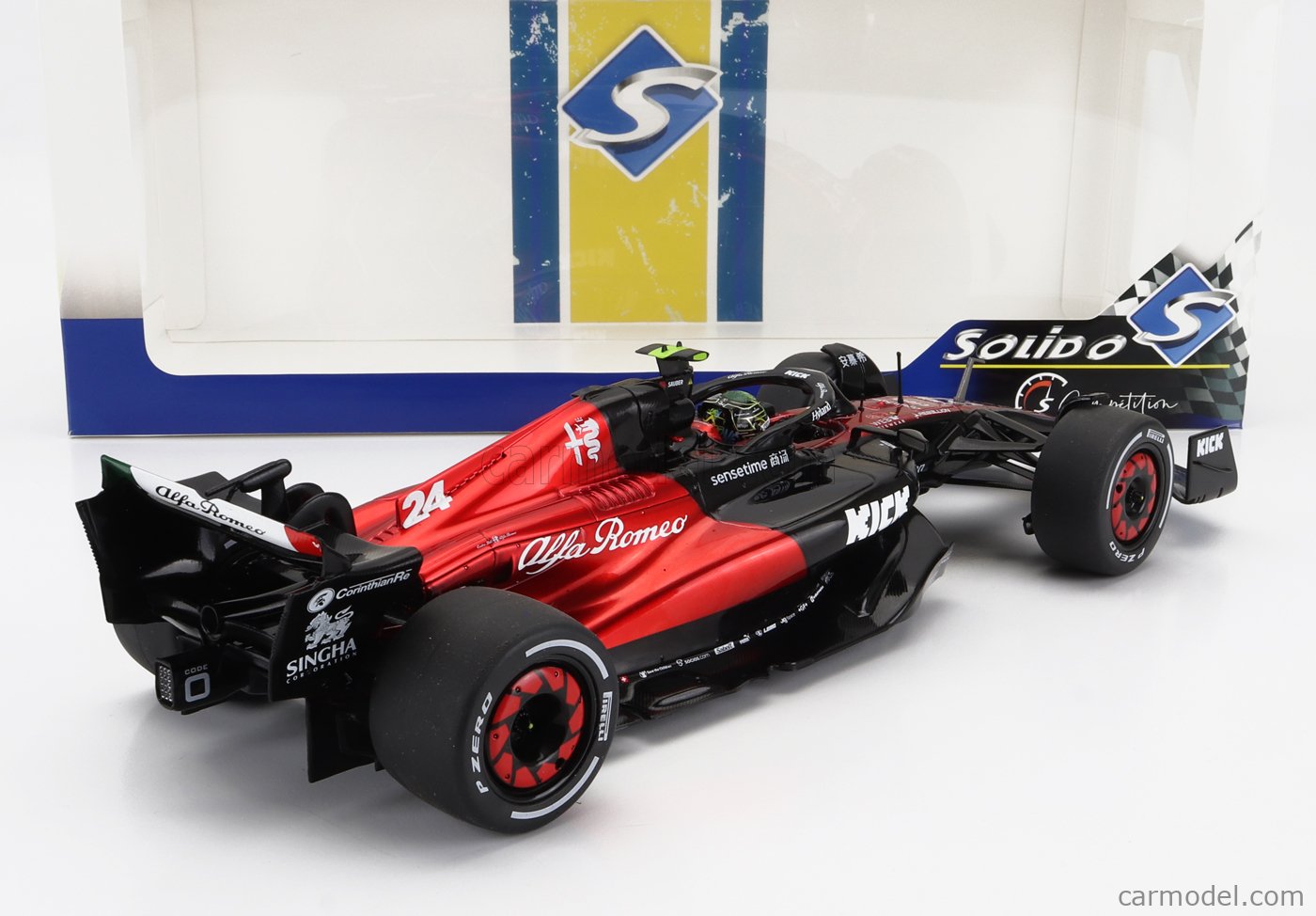 Bburago Alfa Romeo C43 F1 2023 - Voiture Miniature Zhou Guanyu Échelle 1:43 - Modèle DieCast 12cm