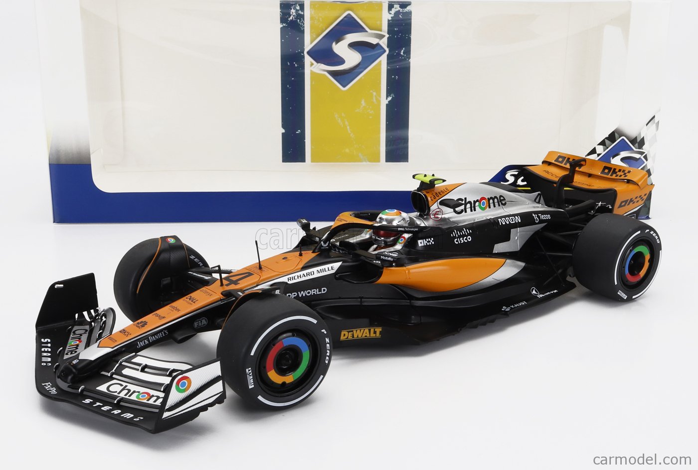 thumbnail image 2 of Solido 1:18 Scale McLaren MCL36 Formula 1 Car - Lando Norris Orange Edition 2 of 12