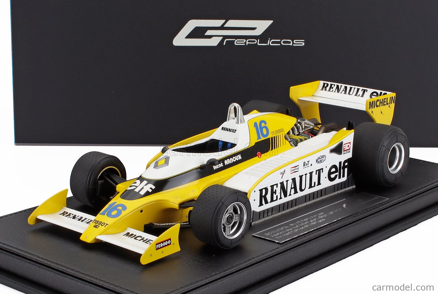 MCG 1/18 Renault RS10 British GP 1979 #16 Rene Arnoux – F1 Diecast Neuve
