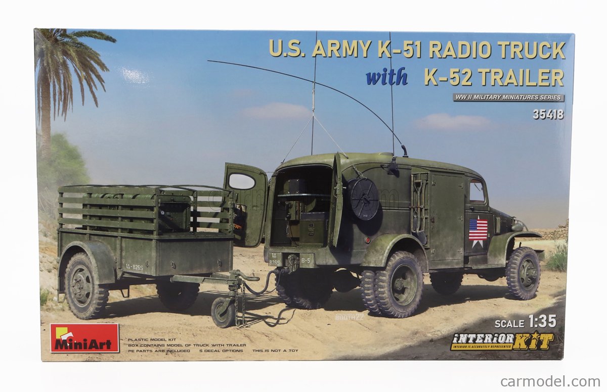 MiniArt US Funkwagen K-51 Modellbausatz 1:35 - Detaillierter Plastikbausatz