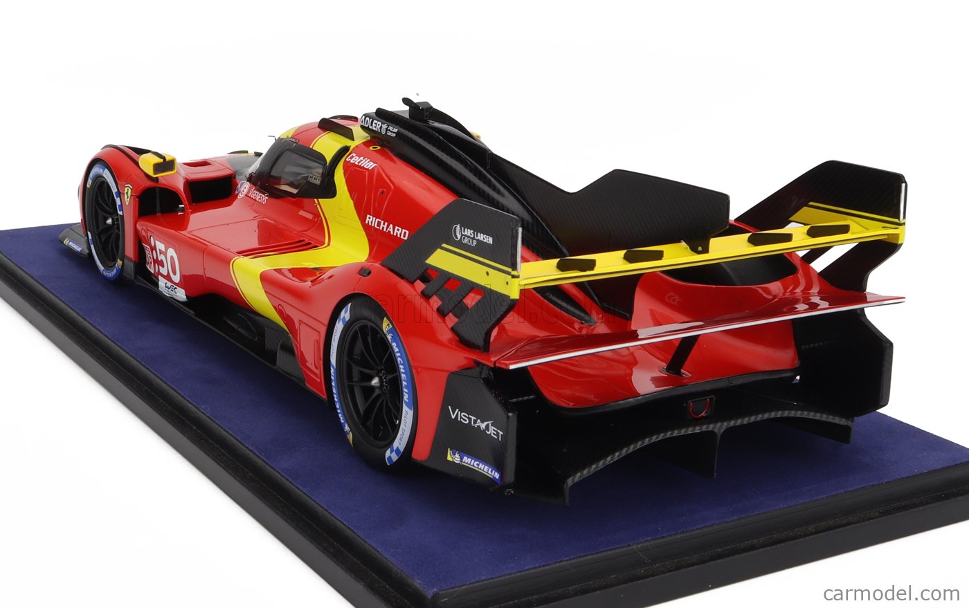 FERRARI 499P 3.0L TURBO V6 TEAM FERRARI AF CORSE N 50 WINNER 24h LE MA 2024 Antonio Fuoco Miguel Molina Nicklas Nielsen With Showcase Red Yellow Black 1 18 FERRARI 499P 3.0L TURBO V6 TEAM FERRARI AF CORSE N 50 WINNER 24h LE MA 2024 Antonio Fuoco Miguel Molina Nicklas Nielsen With Showcase Red Yellow Black 1 18
