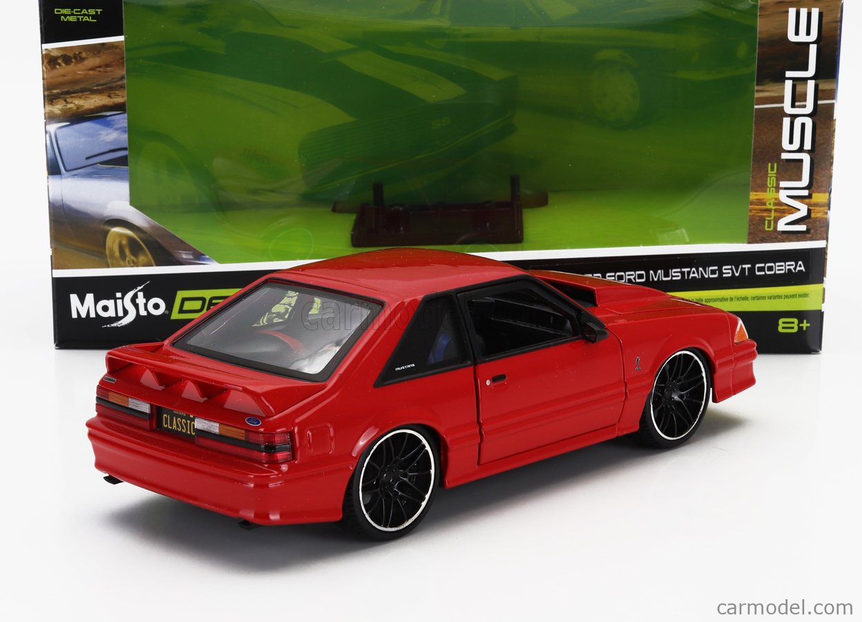 MAISTO 32549R Scale 1/24 FORD USA MUSTANG SVT COBRA COUPE 1993 RED