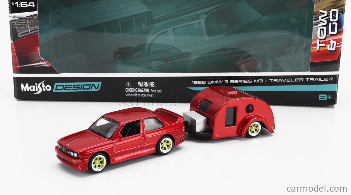 MAISTO 11368-06 Escala 1/64 BMW 3-SERIES M3 WITH TRAVELER