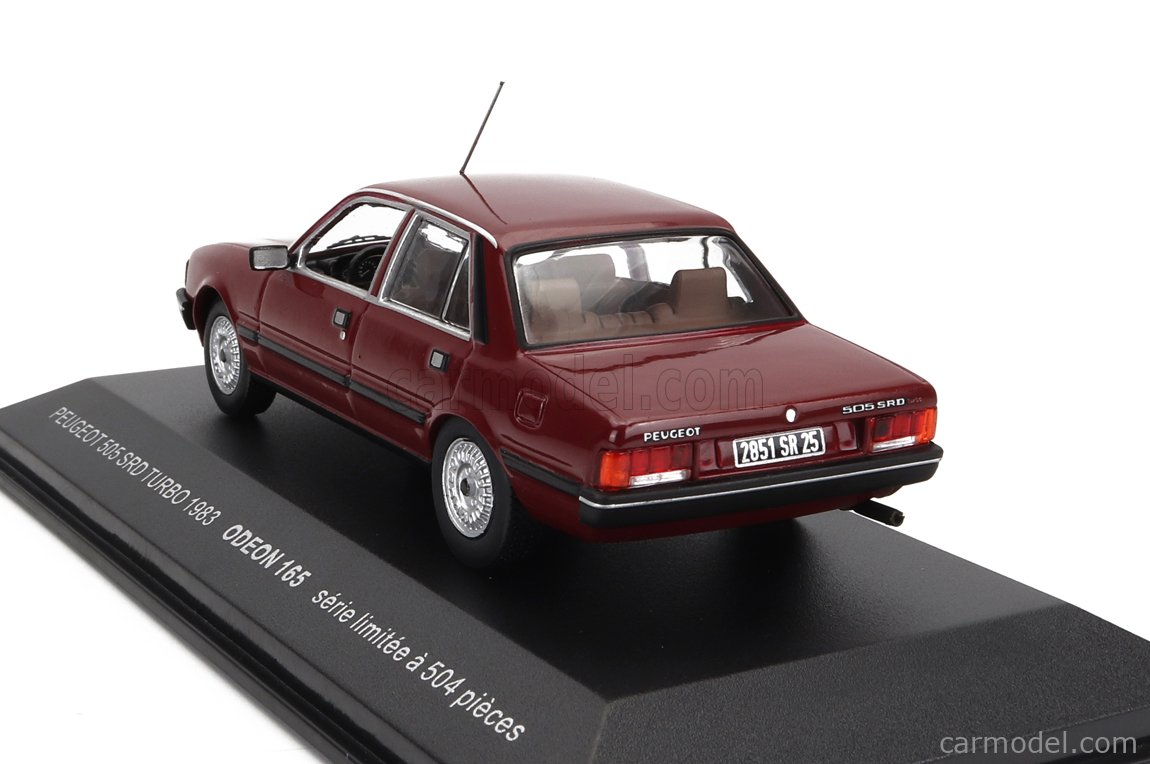 VOITURE MINIATURE PEUGEOT 505 SRD TURBO 1983 BORDEAUX - ODEON