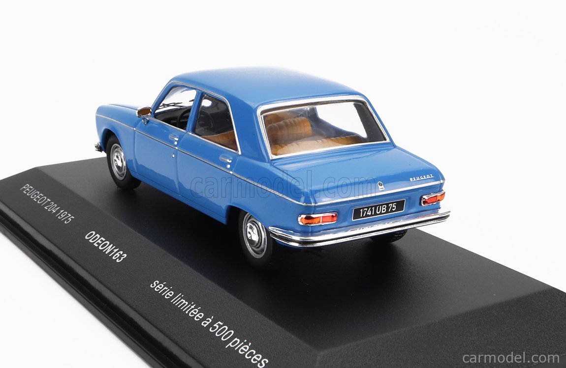 ODEON 163 Peugeot 204 1967 Bleu - Miniature Résine 1/43 - Neuve Boîte