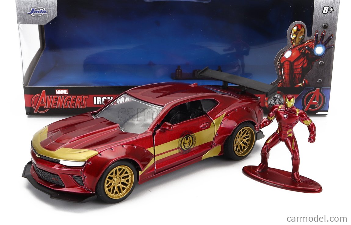 FR] Jada Toys IRON MAN W/2016 CHEVY CAMARO METALLIC RED 1:24