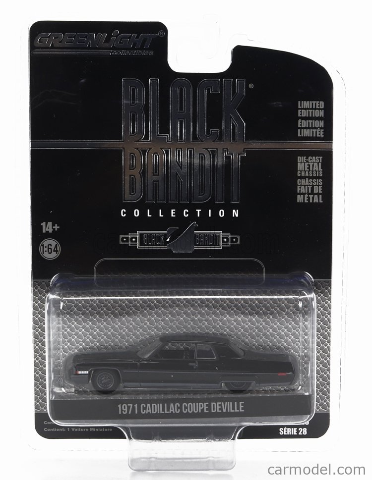 GREENLIGHT 28130A Scale 1/64 | CADILLAC COUPE DEVILLE 1971 - BLACK ...