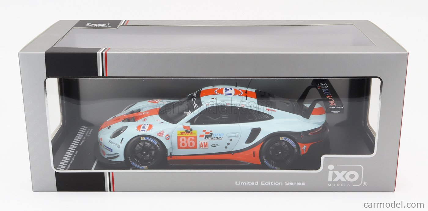 1:18 Porsche 911 991 Rsr Gulf #86 24h Le Mans 2018 IXO Diecast