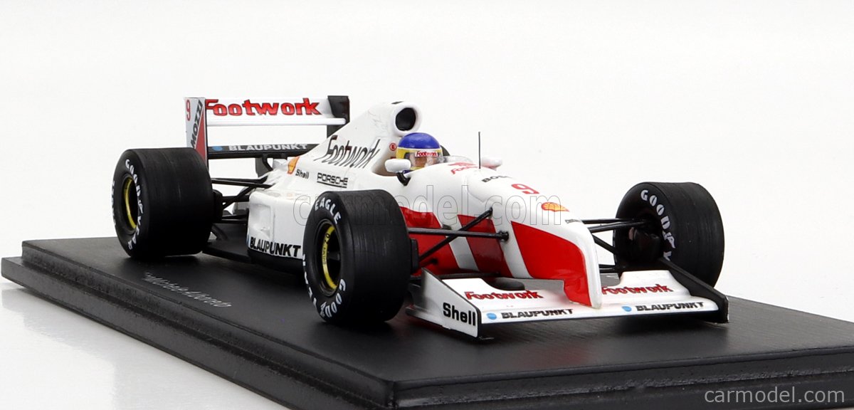 Miniature Spark 1/43 - Footwork Porsche FA12 - Michele Alboreto #9 Monaco GP 1991 - Rare