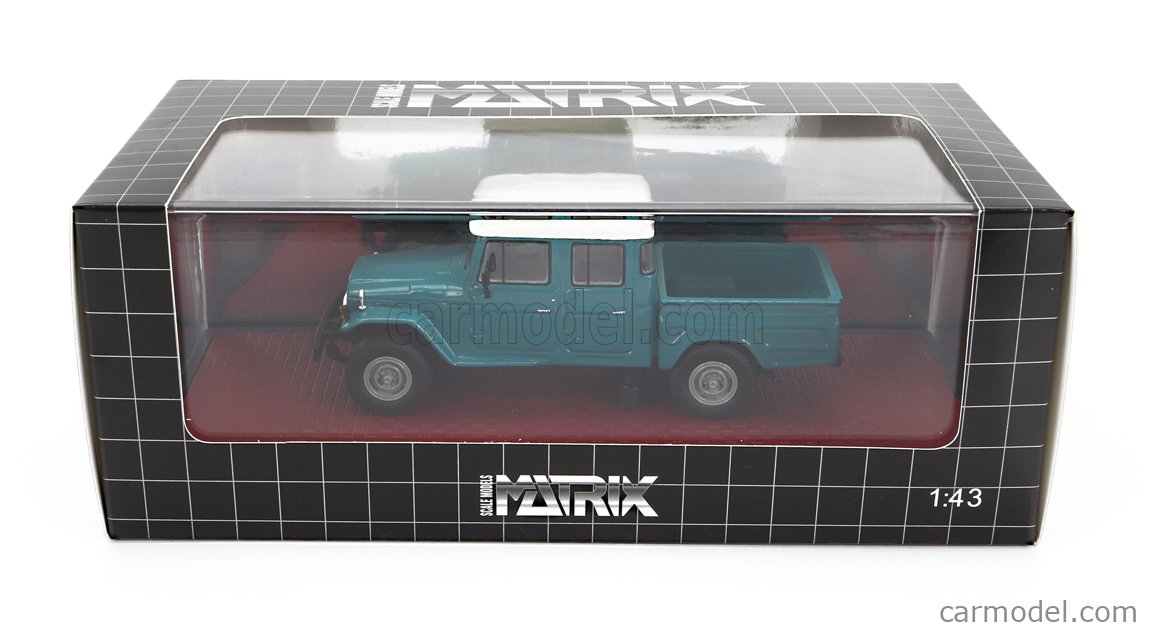 MX41905-011 TOYOTA HJ45 Landcruiser Crew Cab pick-up vert 1965 au 1/43 de Matrix
