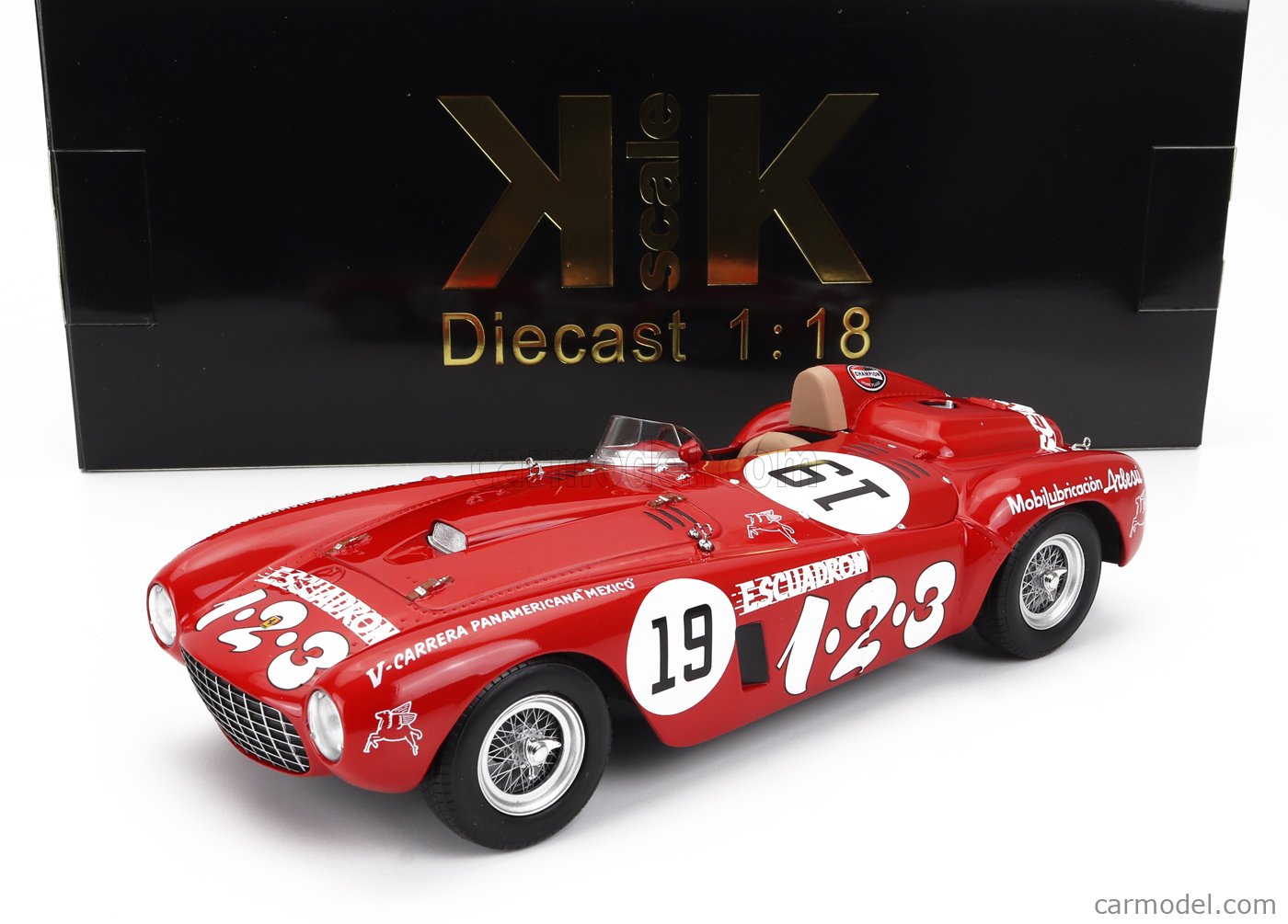 FERRARI - 375 PLUS 5.0L V12 SPIDER ESCUADRON 1.2.3 N 19 WINNER V CARRERA  PANAMERICANA 1954 UMBERTO MAGLIOLI