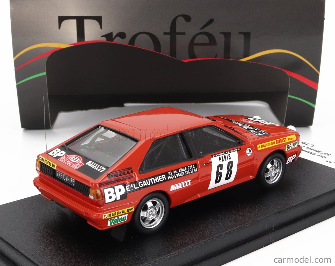 TROFEU TRRFR68 Scale 1/43 | AUDI QUATTRO (night version) N 68 RALLY ...