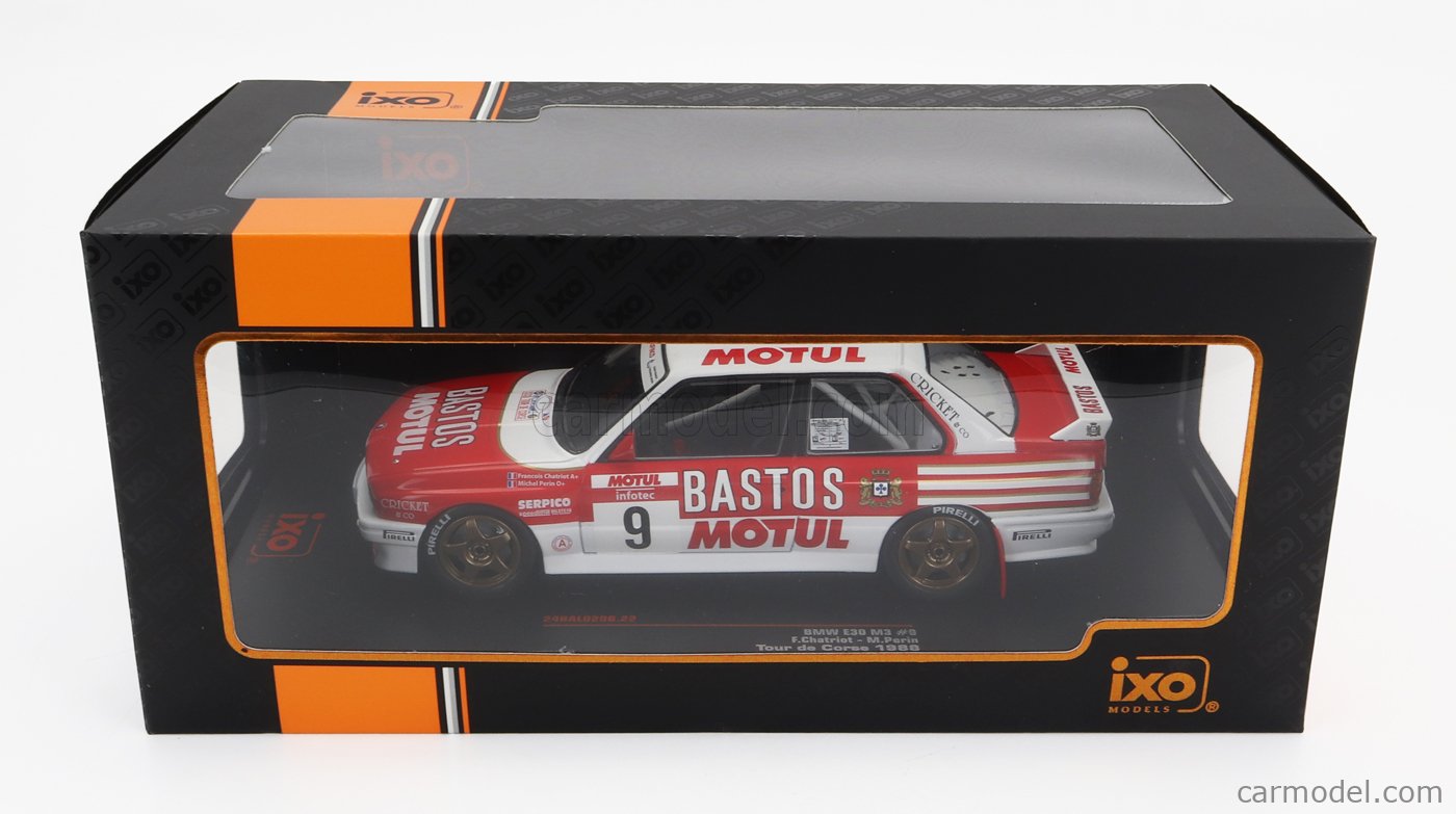 BMW M3 E30 – Team Motul Bastos Tour De Corse 1988 – Ixo 1/24 – Chatriot