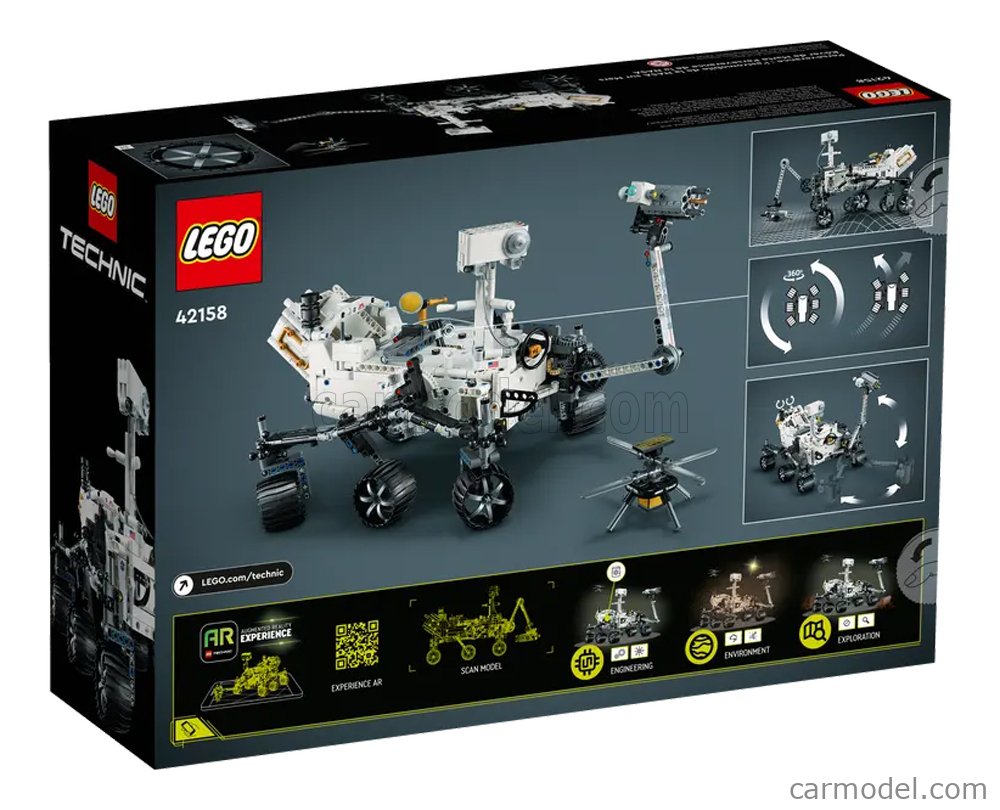 LEGO 6425776-42158 Масштаб / | ROVER LEGO TECHNIC - NASA MARS ROVER  PERSEVERANCE - 1132 PEZZI - 1132 PIECES WHITE BLACK