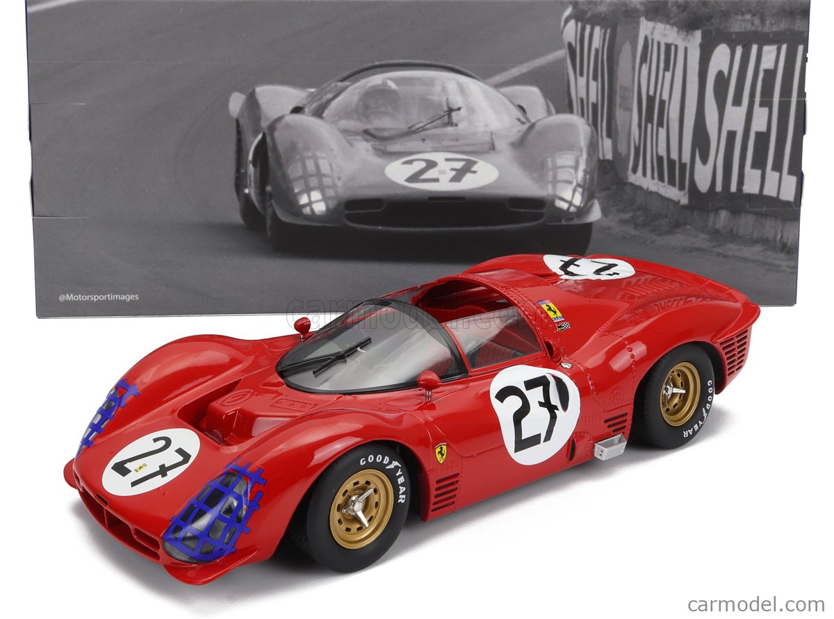 FERRARI - 330 P3 4.0L V12 SPIDER TEAM N.A.R.T. NORTH AMERICAN RACING N 27  24h LE MANS 1966 PEDRO RODRIGUEZ - RICHIE GINTHER