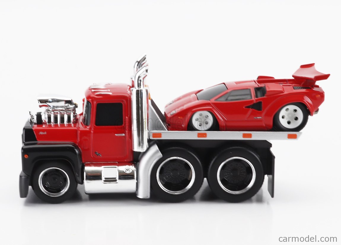 MAISTO 11532-09 Scale 1/64 | MACK R685ST FLATBED TRUCK CAR TRANSPORTER ...