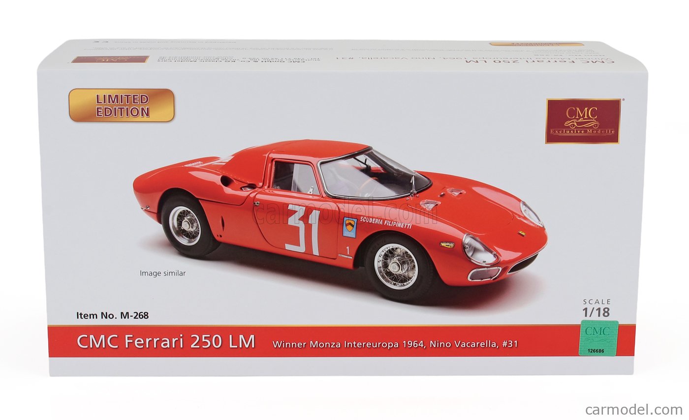 CMC M268 Scale 1/18 | FERRARI 250LM ch.n5899 TEAM SCUDERIA