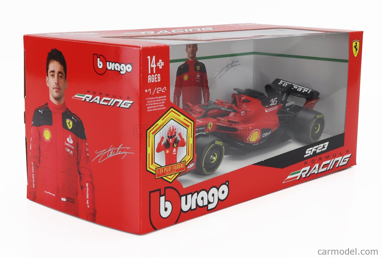 ミニカー 18/1 Burago SF-23 Charles Leclerc Bburago 1:24 Charles Leclerc Ferrari SF-23 #16 Formula 1