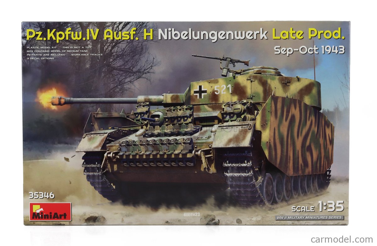 MINIART 35346 Scale 1/35 | TANK P.KPFW.IV AUSF. H MILITARY