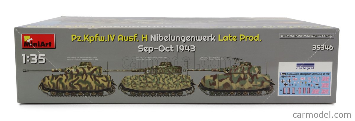 MINIART 35346 Scale 1/35 | TANK P.KPFW.IV AUSF. H MILITARY