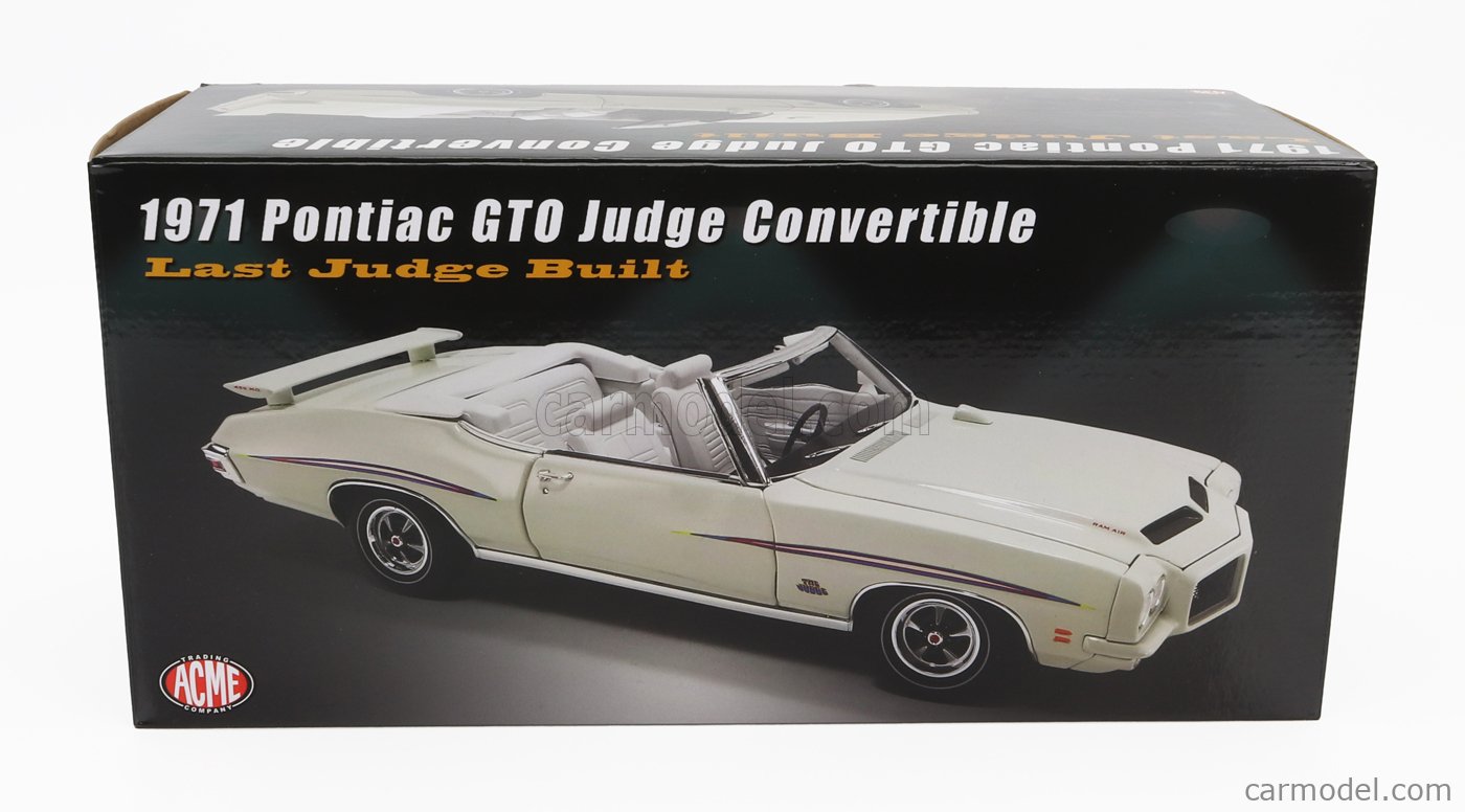 GMP 1:18 Pontiac GTO Judge Convertible year 1970 dark green