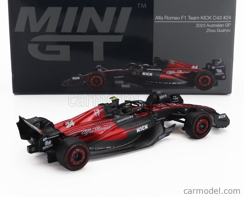 MINI-GT MGT00728-L Scale 1/64 | ALFA ROMEO F1 C43 TEAM STAKE