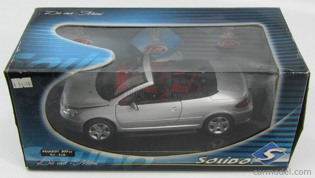 Solido 1/18 - Peugeot 307 cc plata B