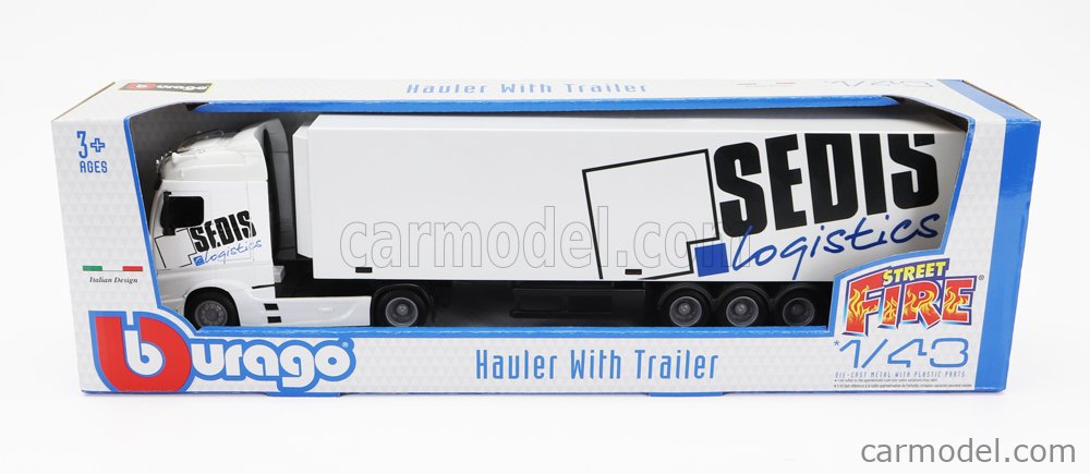Camion Miniature BURAGO - Mercedes Actros 2 Gigaspace 2016 - Échelle 1:43 - Modèle BU32202 - Neuf